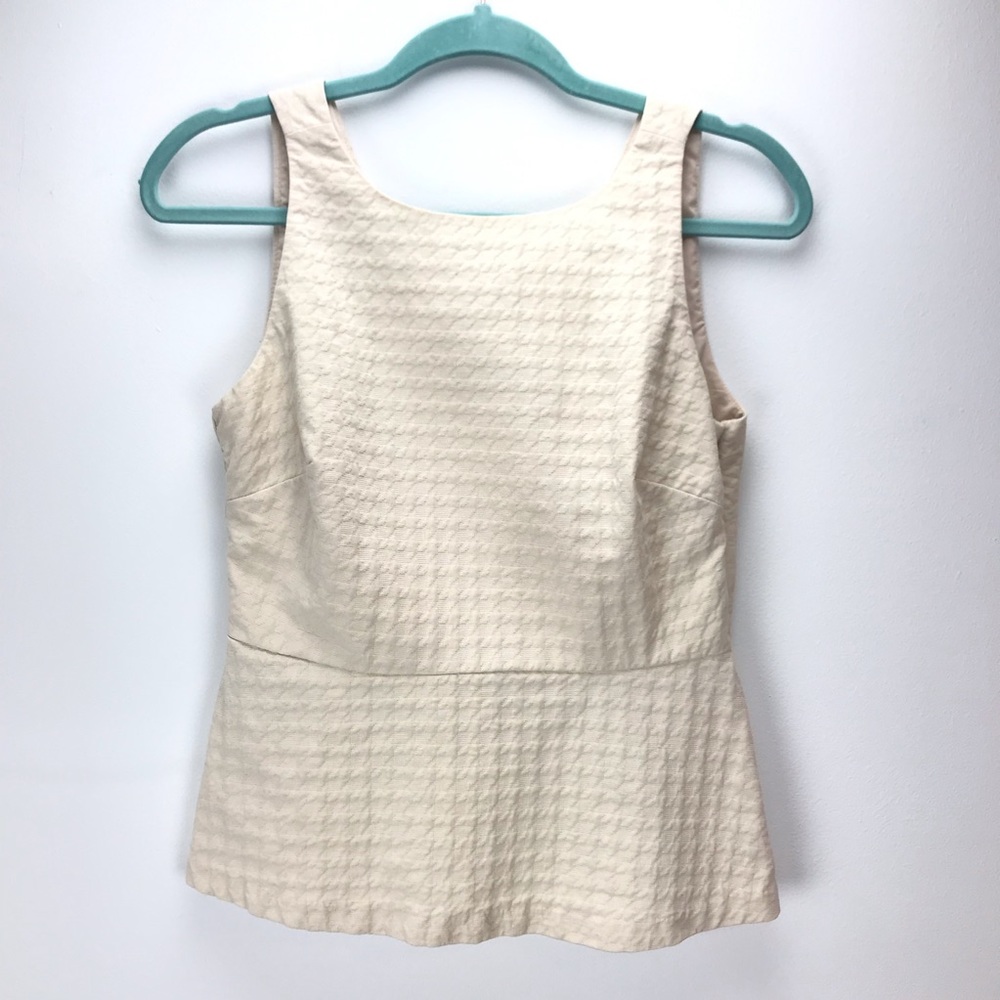 Banana Republic Cream Peplum Top Size 4P